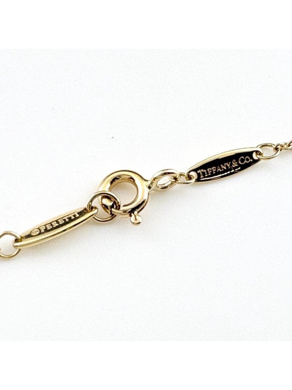 Tiffany & Co by the Yard Necklace YG Yellow Gold Pendant 750 Diamond - Picture 4 of 5